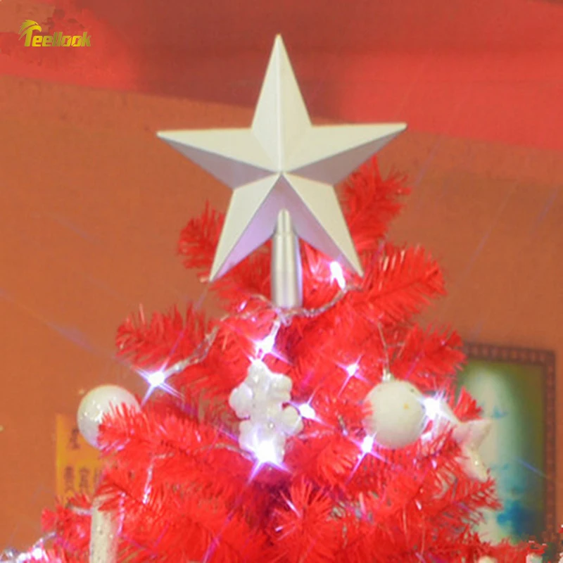 Teellook Christmas tree 1.2m/5.0m big red Christmas tree decorated Christmas tree package encryption Christmas scene layout image 4