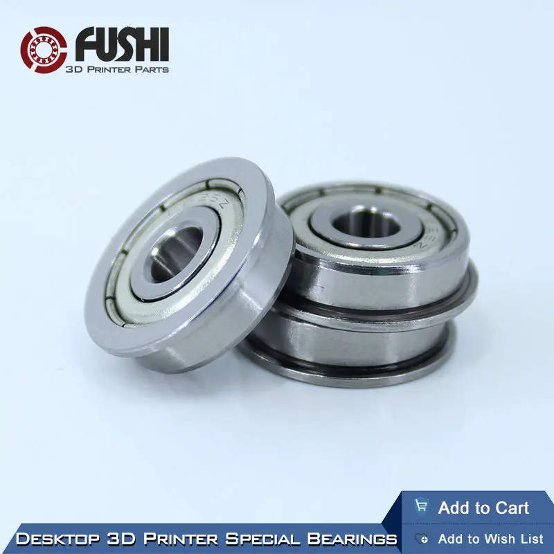 

Desktop 3D Printer Special Flange Bushing Ball Bearing F624ZZ (10PCS) 4X13X5mm F624 For Kossel/ Prusa i3 Parts Free Shipping