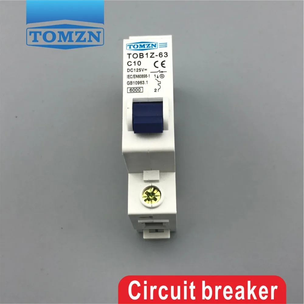 1P 10A DC 125V  Circuit breaker MCB C curve