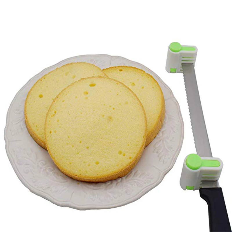 WALFOS 2 Pieces 5 Layers Bread Slicer Food-Grade Plastic Cake Bread Cutter 5 Levers Cutting Bread Knife Splitter Toast Slicer