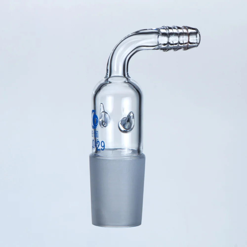 1pcs 24/29 glass bent Adapter with two  exhaust connection lab glassware