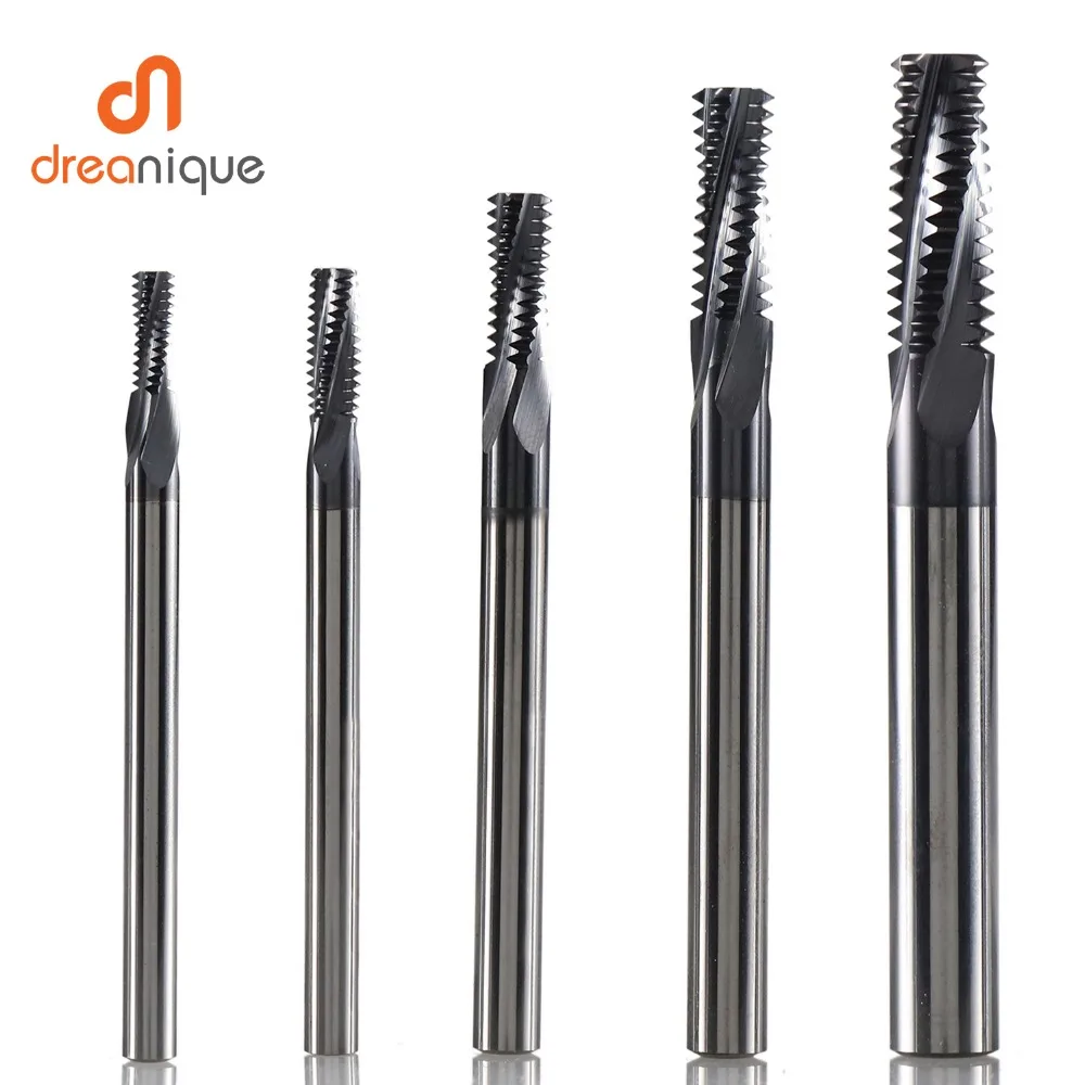 Carbide thread end mills 4F-M3 M4 M5 M6 M8 M10 M12 M14 thread mills, thread milling cutter with TIALN coating