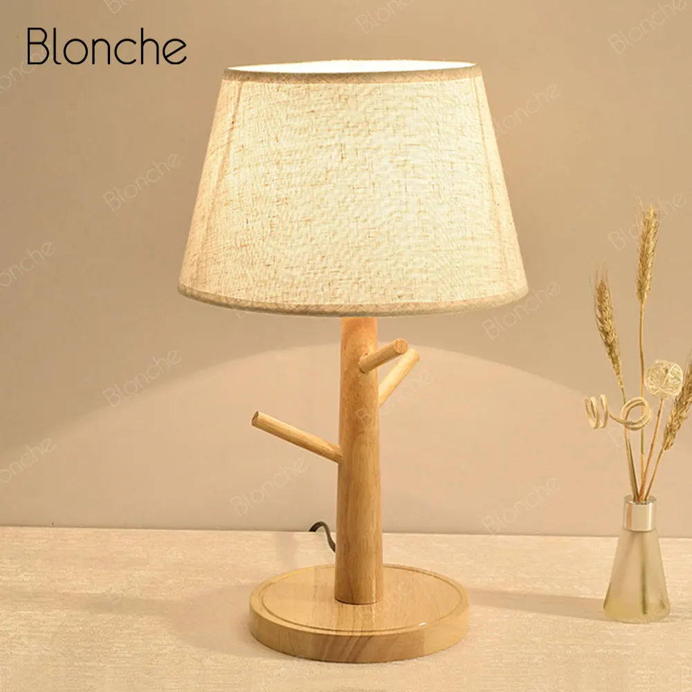 

Modern Wooden Table Lamp Nordic LED Stand Desk Light for Living Room Bedroom Bedside Study Lamp Home Decor Lighting Fixtures E27