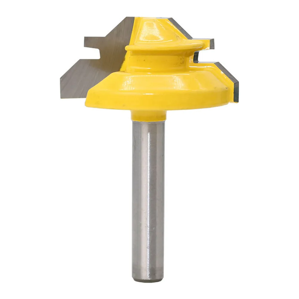 1Pc 45 Grad Sperre Gehrung Router Bit 1/4 Zoll Schaft Holzbearbeitung Zapfen Fräsen Cutter Werkzeug Bohren Fräsen Für Holz hartmetall Legierung