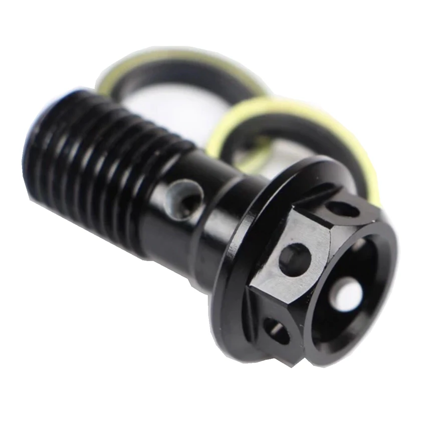 Universal CNC Motorcycle Titanium Alloy Banjo Bolt Oil Drain Screw / Hollow Screw 1.25mm For Brake Hose Caliper Master Cylinder