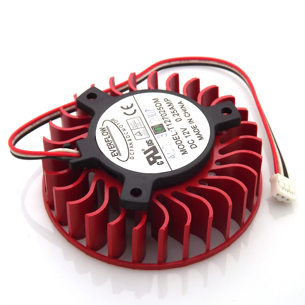 Free Shipping New T127025DM 0.25A 65mm 40*40*40mm 3Wires 3Pin Graphics Video Card Cooler Cooling Fan