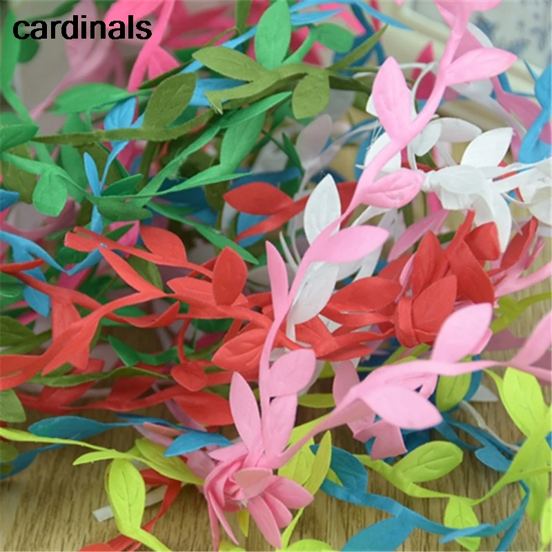 9m Multicolor Artificial Silk Leaves Flowers  Rattan DIY Garland Accessory For Home Wedding Party Garden Decor DIY Free Shipping