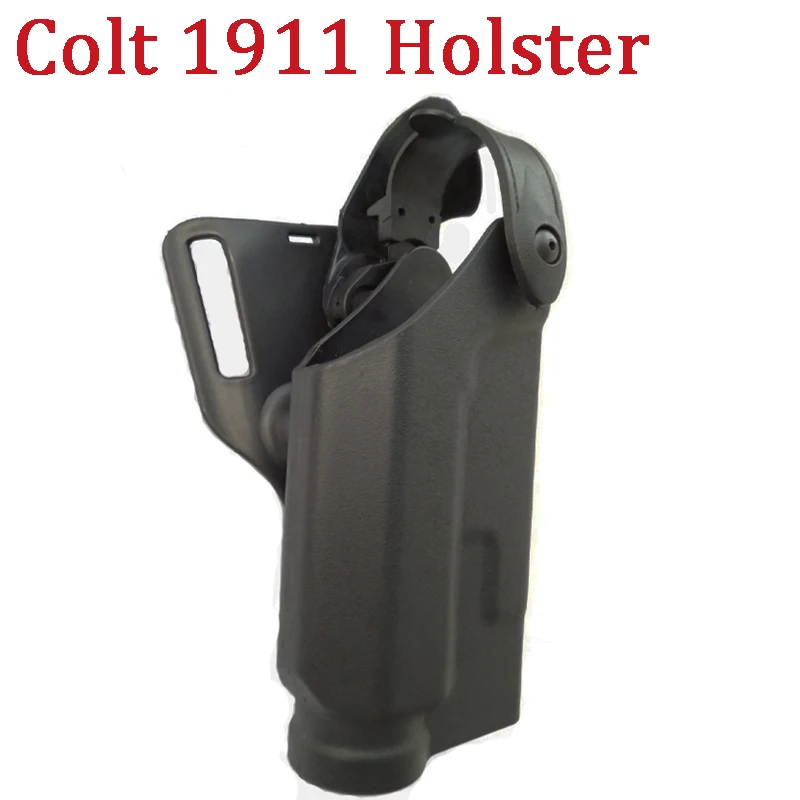 

Pistol Belt Holsters Gun Case Right Hand Colt 1911 Holster Outdoor Hunting Hand Gun Holsters Bearing Flashlight