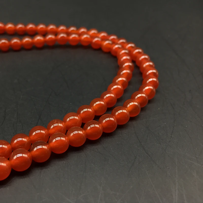 3/4/6/8/10/12mm TOP Quality Red Agates Stone Beads Round Carnelian Loose Beads for DIY Bracelet Necklace Jewelry Making