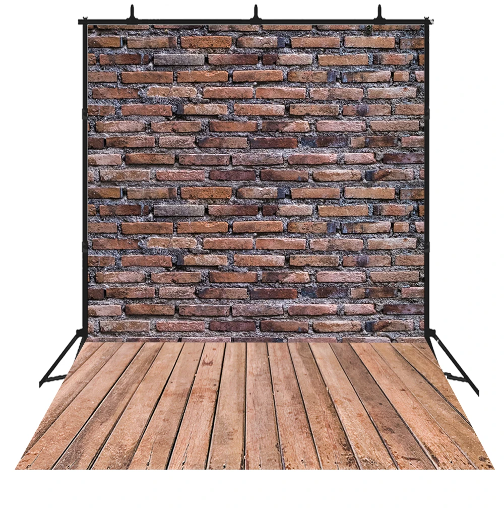 

BEIPOTO brick wall and wood floor backdrop for studio photography background product baby child portrait picture photo shoot