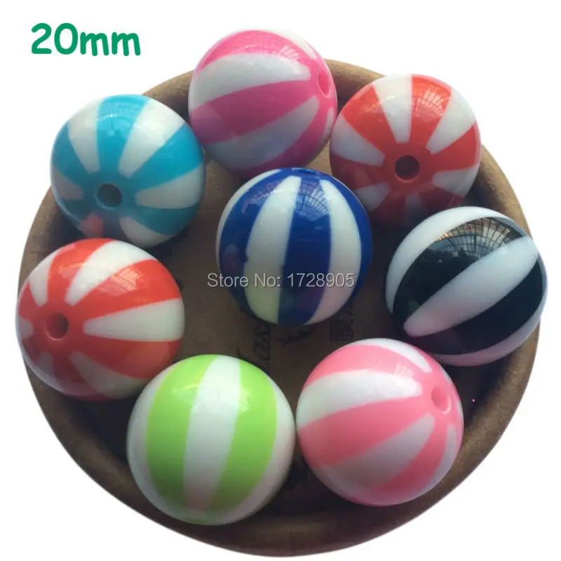 

Chunky Beads for Jewelry making Bubblegum Beads Resin Beads Gumball Beads Beach Ball Beads 20mm 110pcs Watermelon Beads for Kids