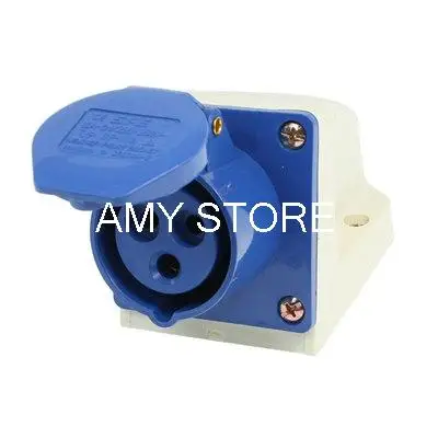 AC 220-250V 16A 2P+E IEC309-2 Industrial Panel Mount Socket Connector