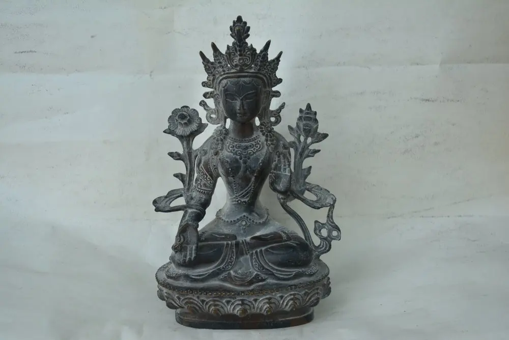 

Old Tibet copper Blue degree mother statue,Pure handmade, exquisite workmanship,best collection & adornment, free shipping