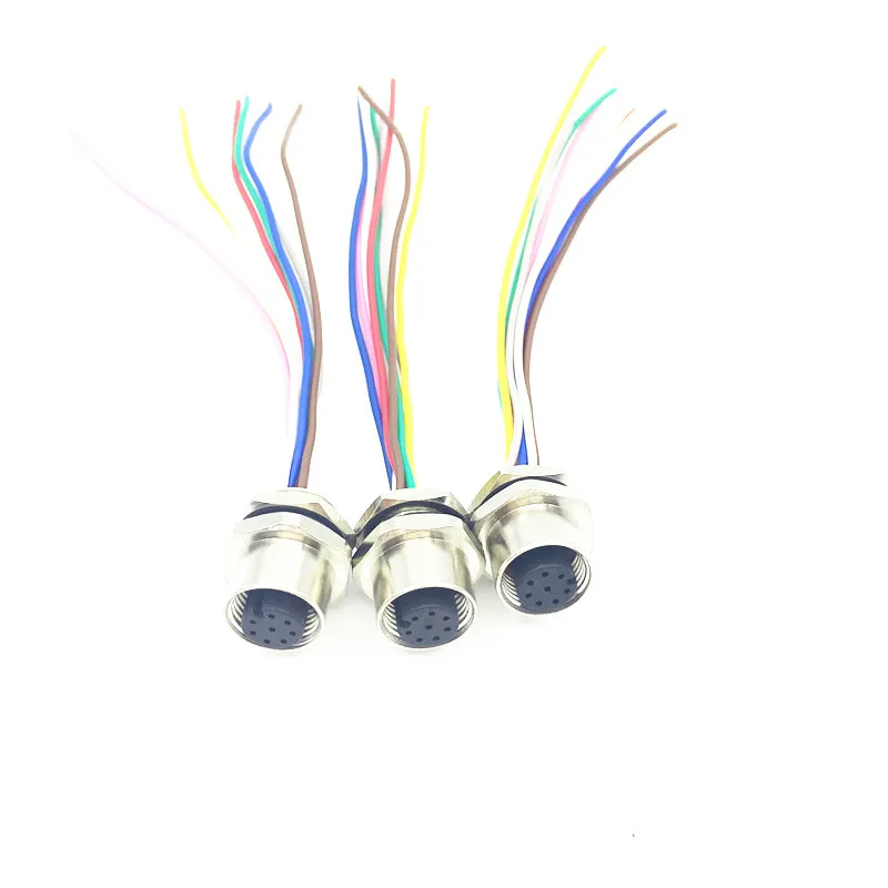 

5 шт., 4-контактный 5-контактный 8-контактный разъем для блокировки с проводами 10 см, авиационная штепсельная розетка типа «папа» и «мама», панельные коннекторы, адаптеры