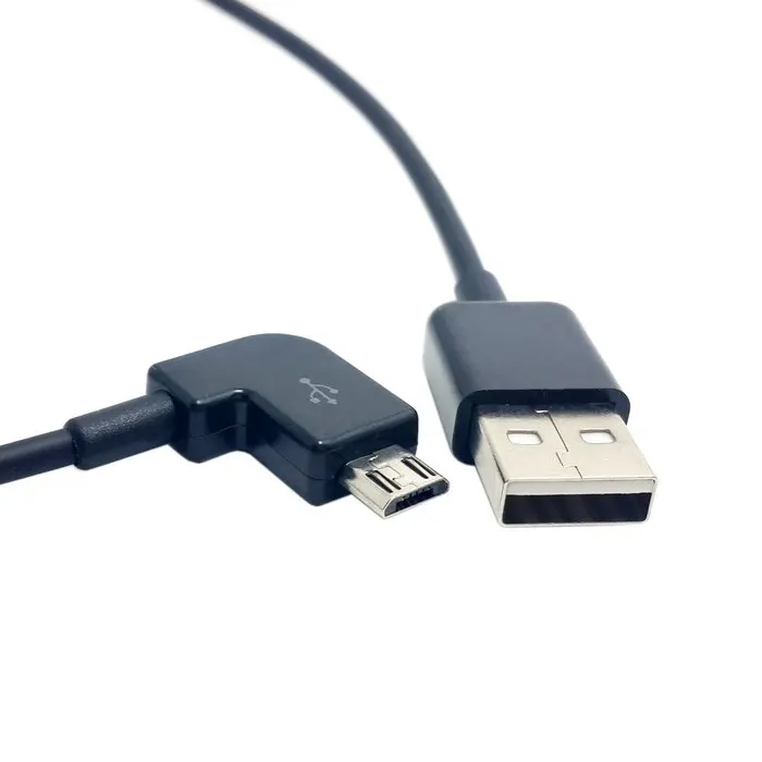 Black or White Left angled 90 degree Micro USB Male to USB Data Charge Cable 20cm 1m 2m 3m 5m 100cm for Tablet