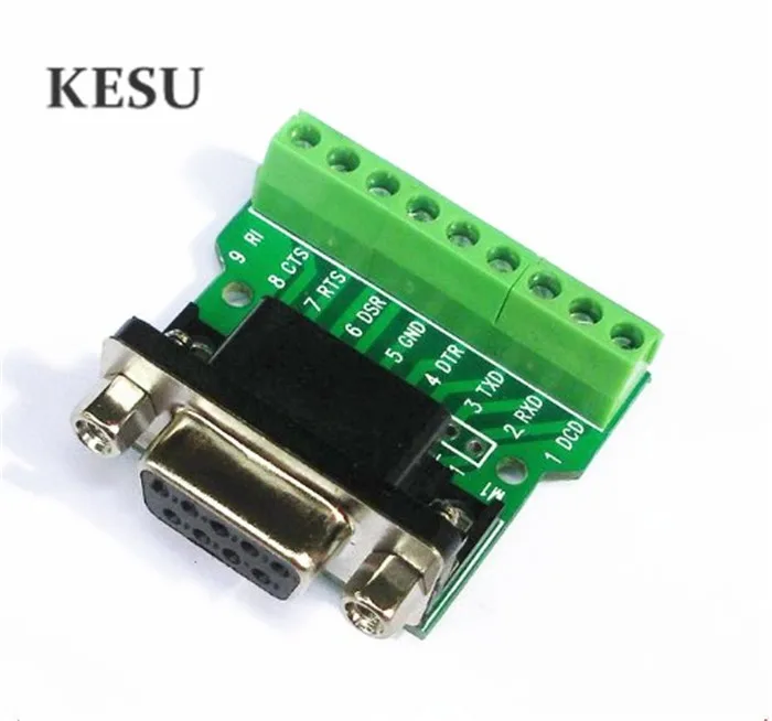 

10pcs 9 pin 9Pin DB9 Male or Female D-SUB rs232 Serial Port Breakout to Terminal Adapter Connector for PCB board