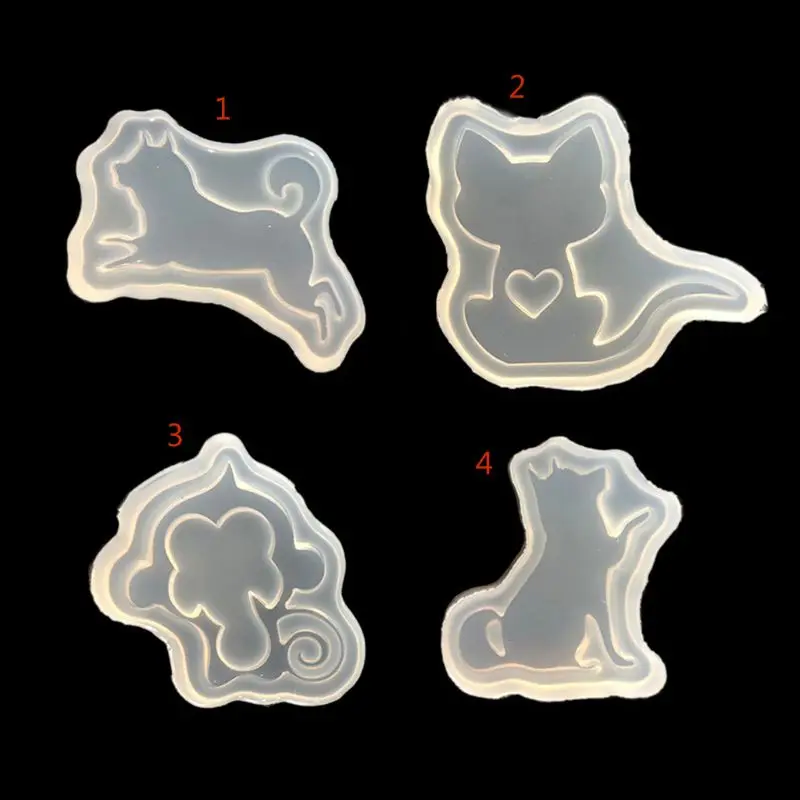 Cat Dog Monkey Silicone Mold Cake Fondant Resin Pendant Jewelry Making Tools