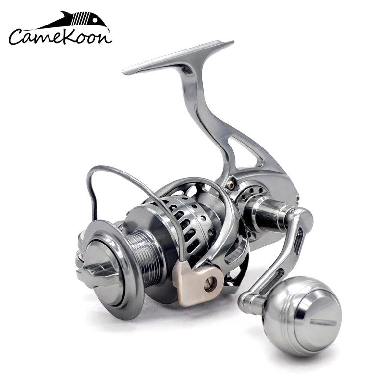 

CANEKOON Slow Jigging Fishing Aluminium Alloy Machined 5.1:1/5.5:1/4.3:1 Spinning Reels 38kg Carbon Drag Saltwater Casting Coil