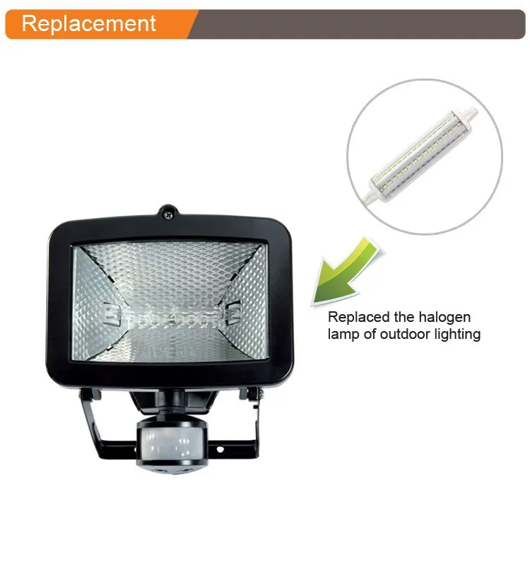 Dimmable R7S Lampu LED 118 Mm 10 W 78 Mm 5 W LED R7S Lampu J78 J118 RX7S LED Ganti lampu Halogen AC85-265V