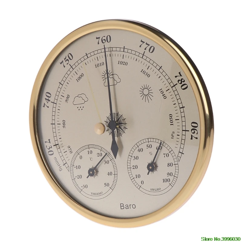 Wall Mounted Household Barometer Thermometer Hygrometer Weather Station Hanging