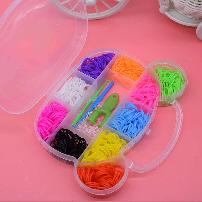 600pcs Diy toys rubber bands loom bracelet for kids hair band refill make woven bracelets DIY girl baby boy toy 2019 new gift