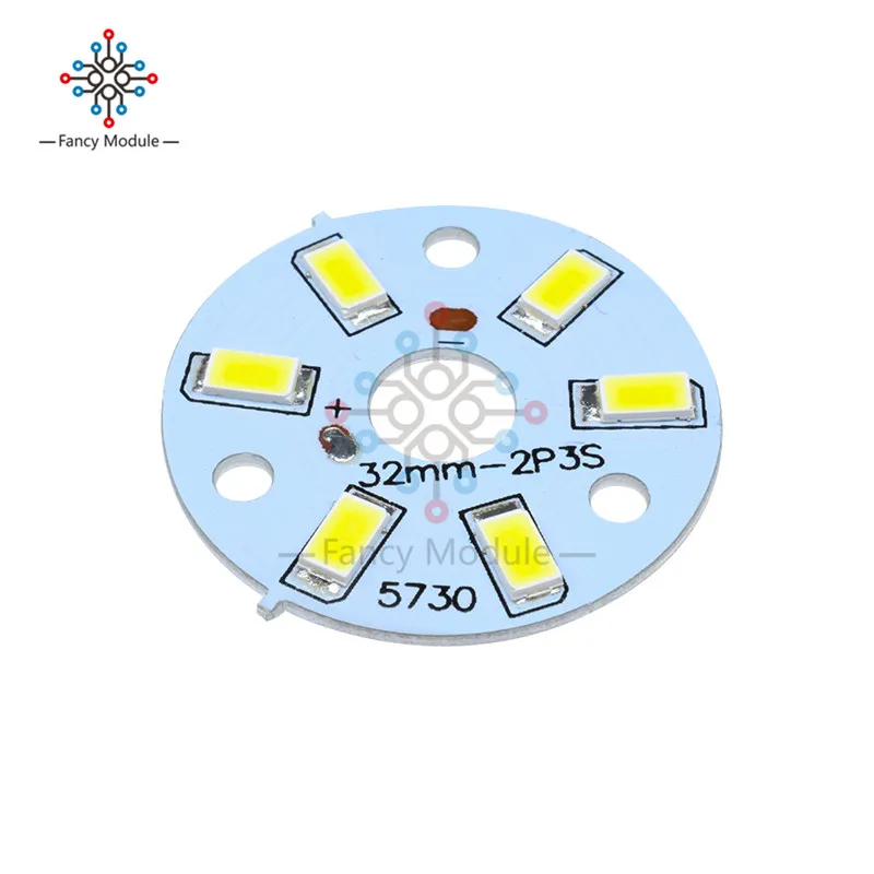 10 sztuk Super jasne SMD5730 Led Light PCB 12V 100LM/W płyta lampy 3W żarówka LED biała