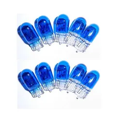 10Pcs Car Fog Lamp Assembly Cool Blue T10 W5W Car Lights 5W 8000K Xenon Insert Halogen Light Bulb For Car Fog Lamps Dropshipping