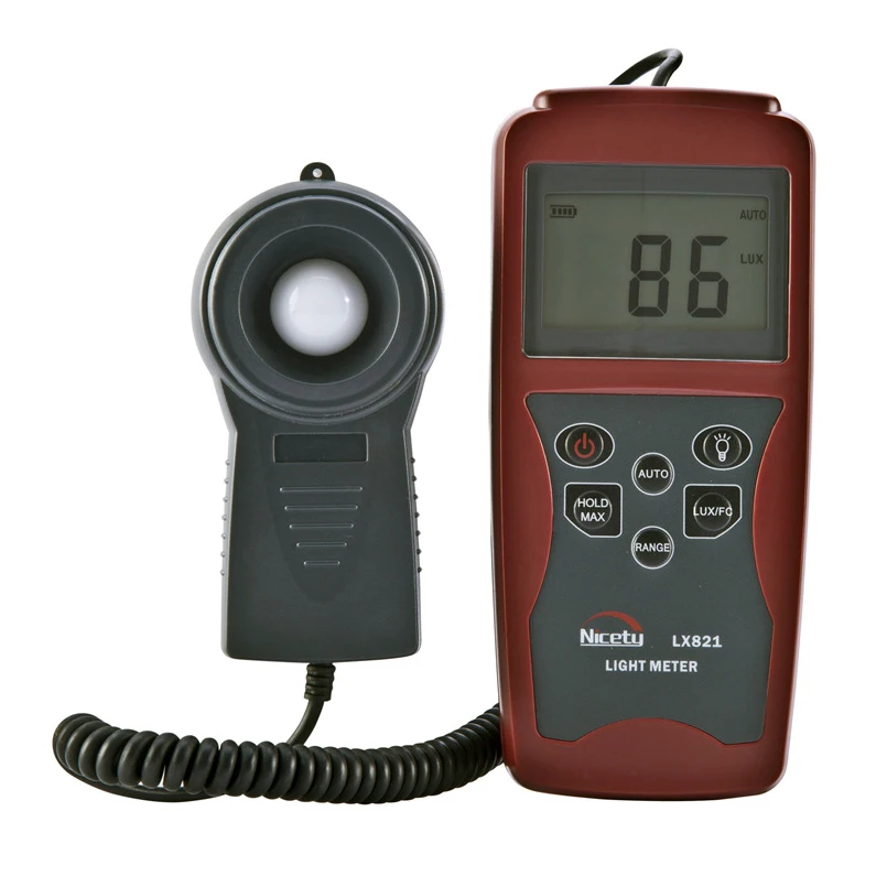 LX821 Illuminometer, High Precision Light Meter, Portable Mini Handheld Digital Photometer