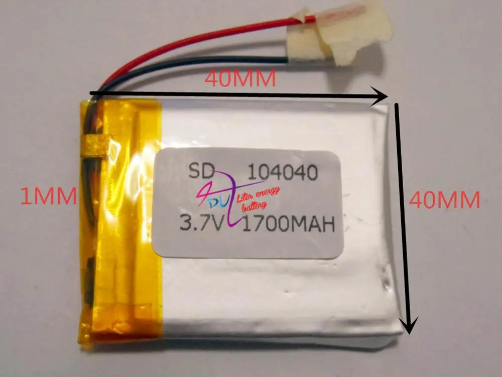 

3.7V,1700mAH[104040] PLIB;polymer lithium ion / Li-ion battery for tablet pc,power bank,mp4,cel