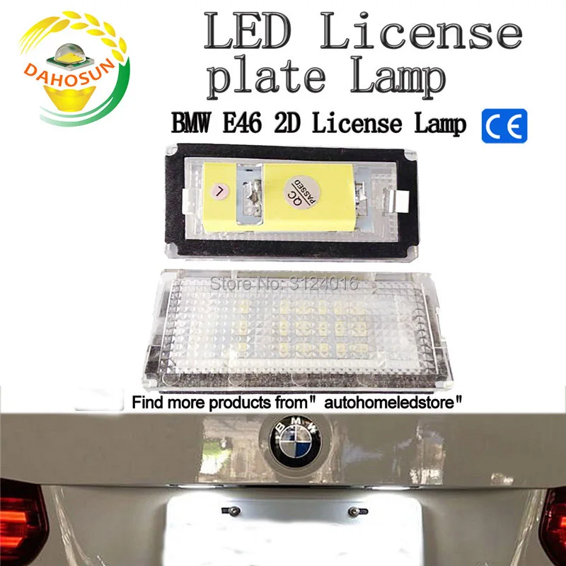 

2PC X dahosun Car LED Factory License Lamp for BMW E46 2D 2Doors 4D 4Doors 330xi 330i 328i 325xi 325i 323i 323IS