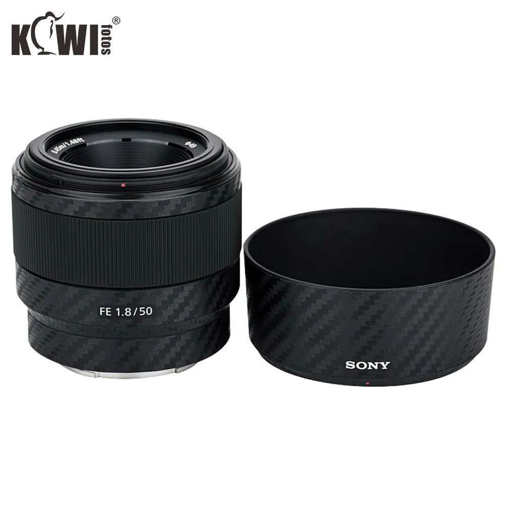 Anti-Scratch คาร์บอนไฟเบอร์ฟิล์มสำหรับ Sony FE 50mm F1.8 (SEL50F18F) เลนส์ ALC-SH146 เลนส์ Anti-SLIDE Skin GUARD 3M สติกเกอร์