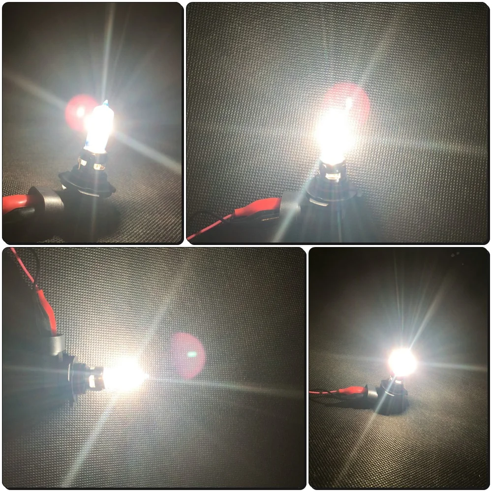 A Pair of H8 H9 H11 12V 65W 6500K Super White Light Auto Car Halogen Bulb Front Fog Light Headlights Lamps