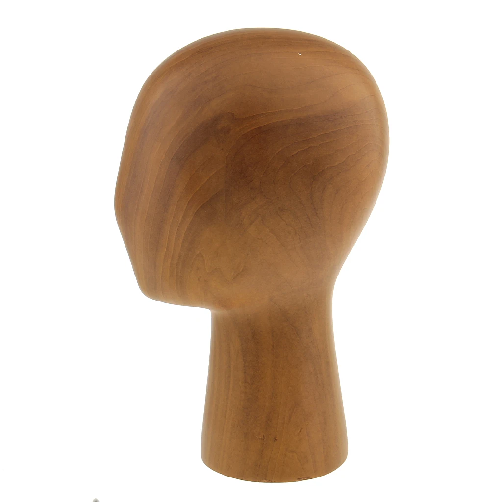 Wood Mannequin Manikin Head Model Hair Wigs Caps Hat Display Holder Stand L