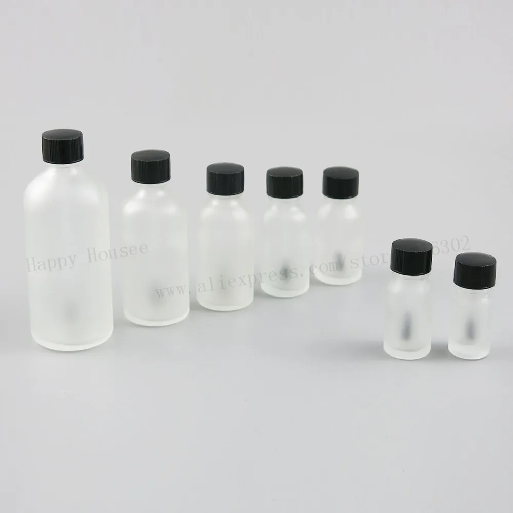 360x5ml 10ml 15ml 20ml 30ml 50ml 100ml Nail Polish Frosted Clear Glass Bottle With Brush for Beauty Cosmetic Containers Bottle