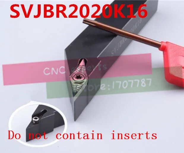 SVJBR2020K16 20*20*125MM Metal Lathe Cutting Tools Lathe Machine CNC Turning Tools External Turning Tool Holder S-Type SVJBR/L