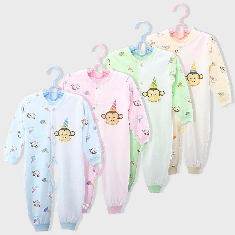 Hooyi Monkey Baby Rompers 100% Cotton Newborn Clothes Frog Bee Animal Baby Boy Jumpsuit Girl One-Piece Clothes Soft Pajamas Suit