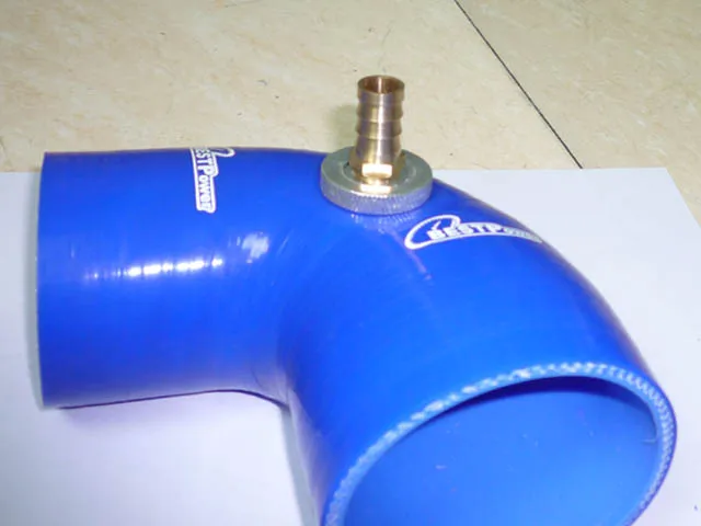 Conector de lengüeta de línea de goma de silicona al vacío de montaje suave, Kit de adaptador Turbo de ajuste de aluminio, enchufe líder de gases de