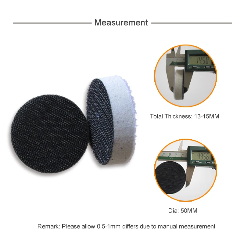 5PCS High Density Sponge Interface Pad 2 Inch 50mm Self-adhesive Sander Backing Pad Polishing Pad Hook and Loop