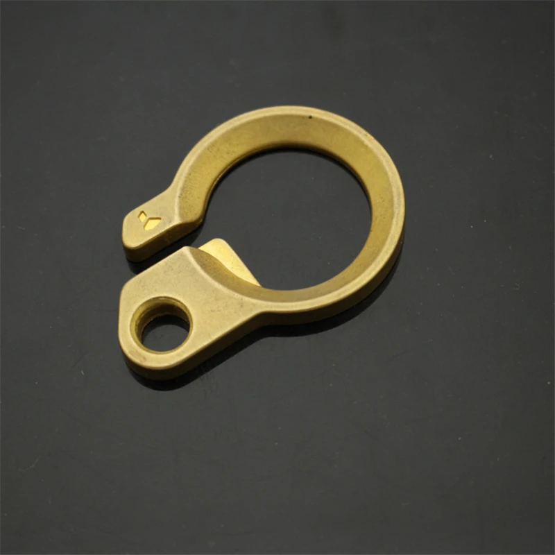 1PC Brass Keychain Opener EDC Pocket Multitool Pure Copper Polishing Key Hanging Buckle Belt Quick Hook
