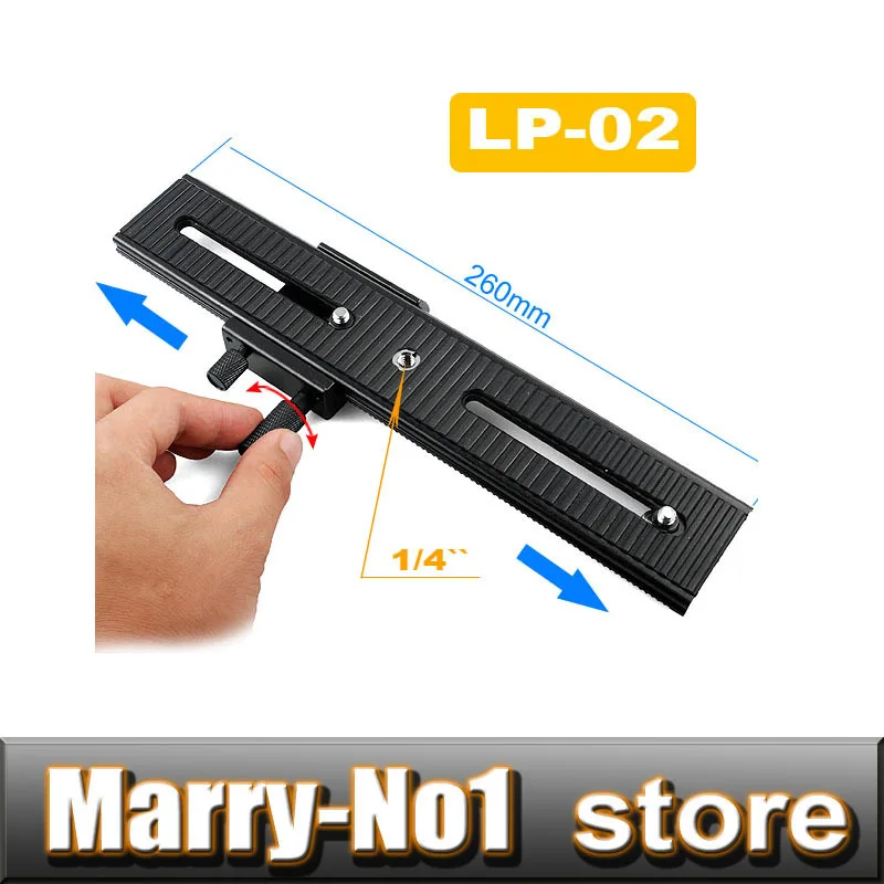 Free Shipping LP-02 Fotomate 200mm Movable Range 2 Way Macro Focusing Rail Slider 1/4