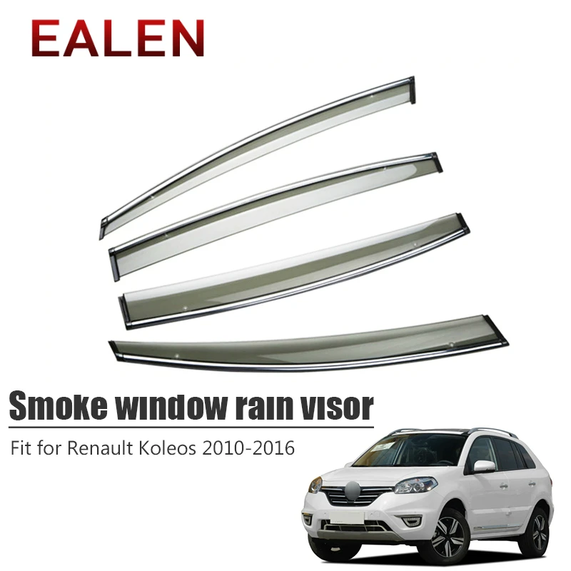 

EALEN For Renault Koleos 2010 2011 2012 2013 2014 2015 2016 ABS Deflectors Guard Accessories 4Pcs/1Set Smoke Window Rain Visor