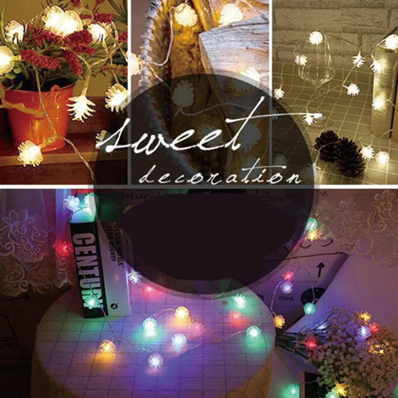 Christmas decoration Lights Outdoor Battery Operated 5m String Fairy Lights Wedding Party Garden Tree Indoor Bedroom Decoration