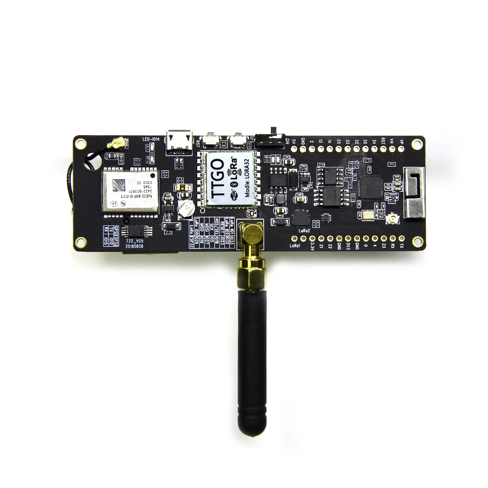 

TTGO T-Beam ESP32 433/868/915Mhz WiFi wireless Bluetooth Module ESP 32 GPS NEO-6M SMA LORA 32 18650 Battery holder with SoftRF