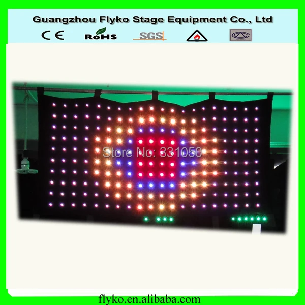 

Free shipping 2x1m p100 live video led curtain screen /LED video curtain
