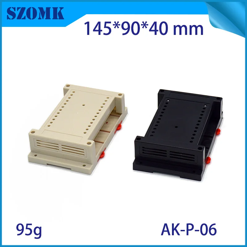 1Piece electronics din rail enclosures control din rail box for pcb din rial housing diy box 145*90*40mm PLCC junction box case