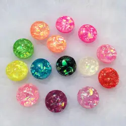 30 pezzi 12mm effetto opale flatback cucire su cabochon in resina di strass per la creazione di gioielli invia colori misti casuali