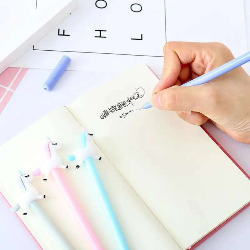 40 Pcs Wholesale Creative Stationery Take-off Horse Neutral Pen Cartoon Gel Pen Kawaii School Supplies Stationary School Tools