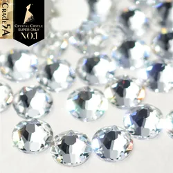 Crystal Castle 6A Highest 2078 Clear White AB Strass Hotfix Crystal Stones For Clothes & 2088 Flatback Nail Rhinestones