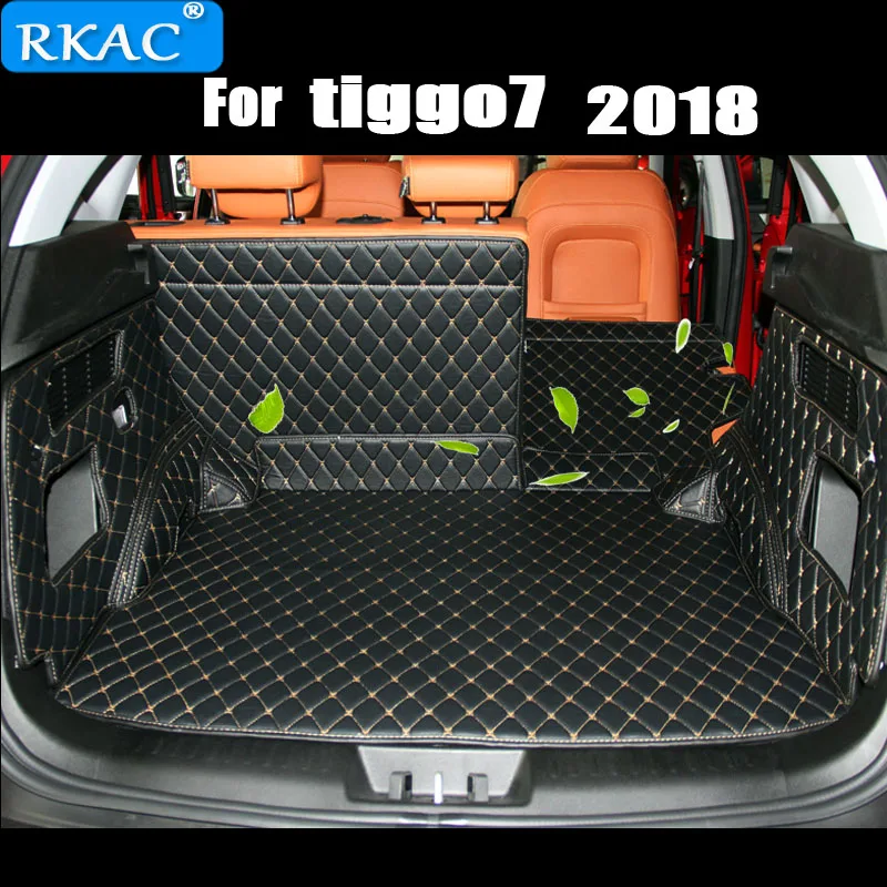 RKAC Car Custom Trunk Mats For tiggo 7 2018 Waterproof Carpets  Cargo Liner Interior Accessories car styling no smell 5 colors