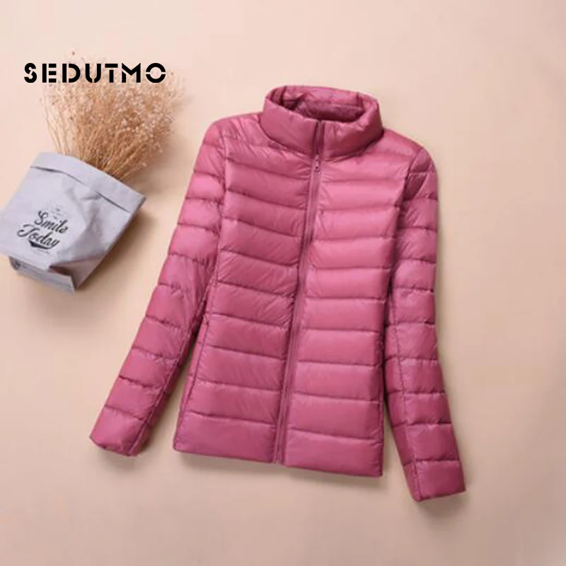 SEDUTMO – veste en duvet de canard Ultra légère pour femme, manteau court à capuche, bouffante, parka de printemps, ED658